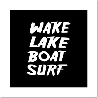 wake lake boat surf Posters and Art